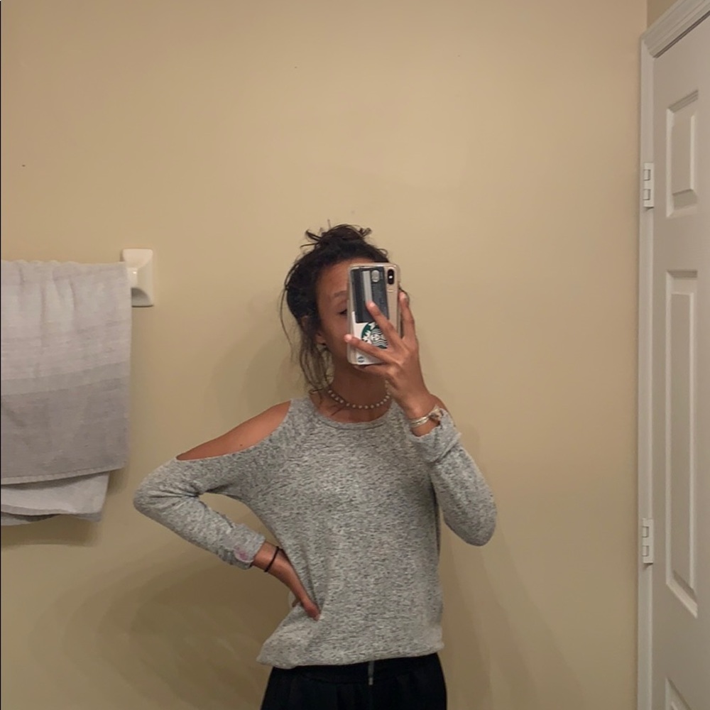 super soft cold shoulder top